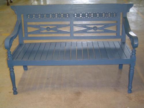 Painted Garden Bench: (Handmade) (KRS403-P)