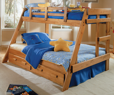 B3934 TWIN OVER FULL BUNK BED W/ UNDERSTORAGE