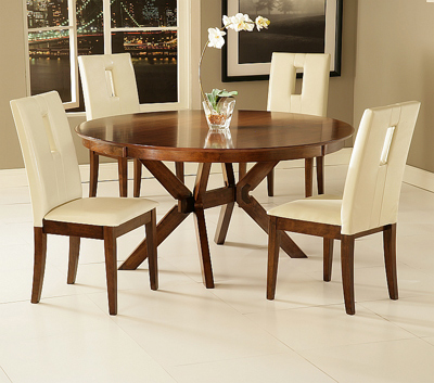 B5066 WALNUT GEO ROUND TABLE